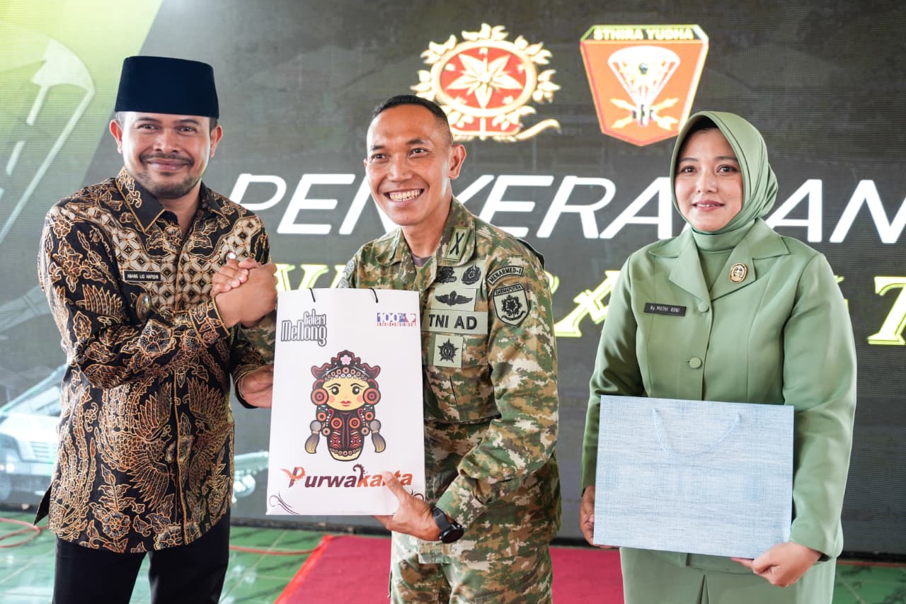 Sertijab Danmen Armed 1 Sthira Yudha 1 Kostrad: Sinergi TNI-Pemkab Purwakarta Terus Dikuatkan