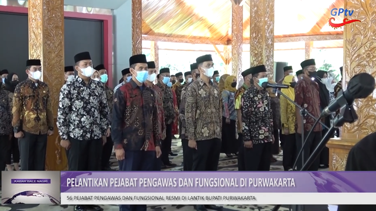 56 PEJABAT PENGAWAS DAN FUNGSIONAL RESMI DI LANTIK BUPATI PURWAKARTA