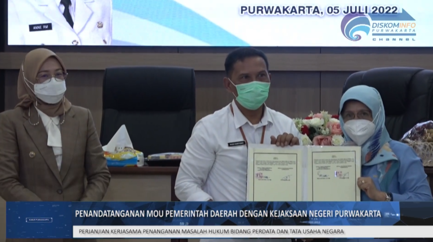 PENANDATANGANAN MOU PENANGANAN MASALAH HUKUM BIDANG DATUN, PEMKAB DAN KEJAKSAAN NEGERI PURWAKARTA