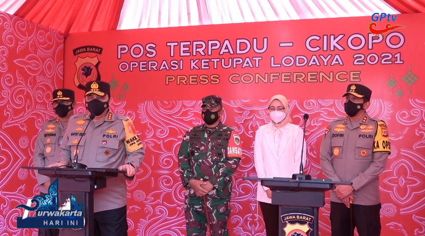 WAKAPOLRI TINJAU POS PENGAMANAN CIKOPO PURWAKARTA