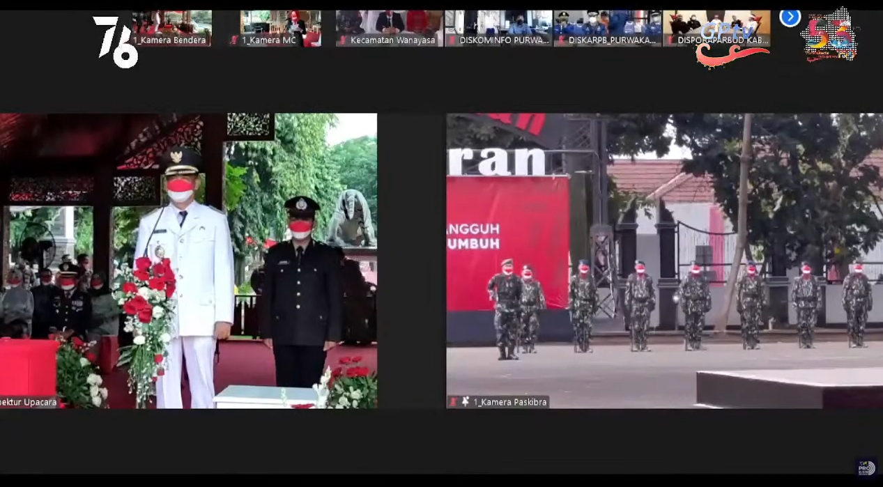 LIVE UPACARA PENURUNAN BENDERA MERAH PUTIH TINGKAT KABUPATEN PURWAKARTA