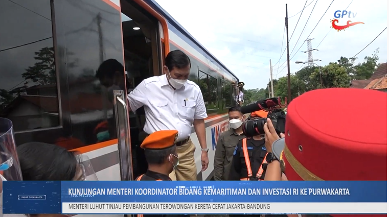 MENTERI LUHUT TINJAU PEMBANGUNAN TEROWONGAN KERETA CEPAT JAKARTA-BANDUNG