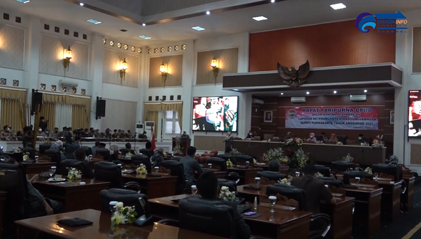 RAPAT PARIPURNA DPRD PENYAMPAIAN LKPJ BUPATI PURWAKARTA TAHUN 2021