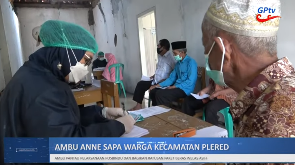 AMBU ANNE PANTAU PELAYANAN KESEHATAN DI PLERED DAN RESMIKAN PELAYANAN SIDANG ONLINE DI WANAYASA