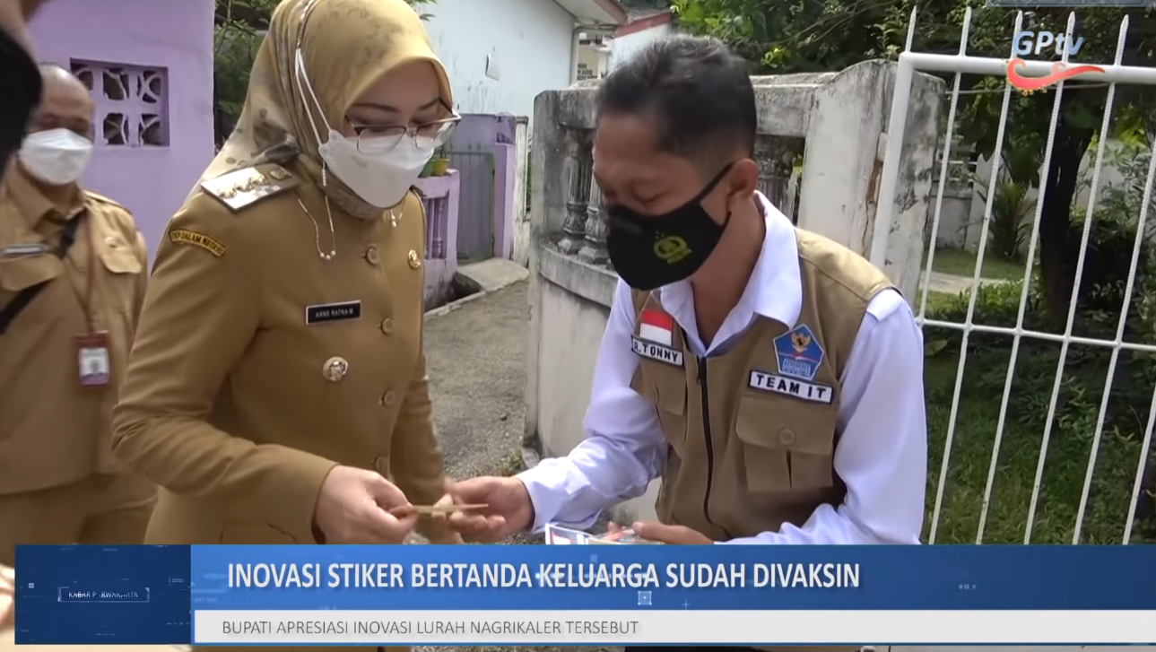 SAPA MASYARAKAT KELURAHAN NAGRIKALER, AMBU APRESIASI PROGRAM STIKER UNTUK KELUARGA PESERTA VAKSINASI