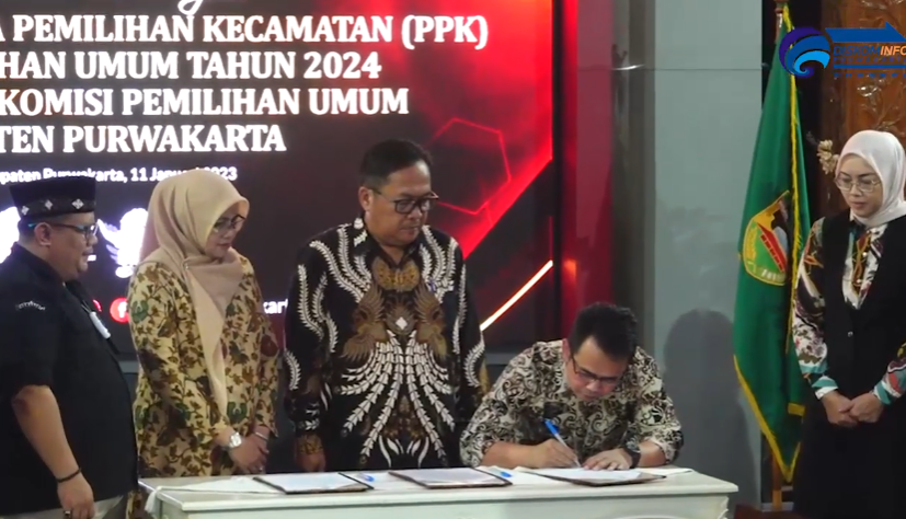 PENANDATANGANAN PAKTA INTEGRITAS PPK SE KABUPATEN PURWAKARTA UNTUK PEMILU 2024