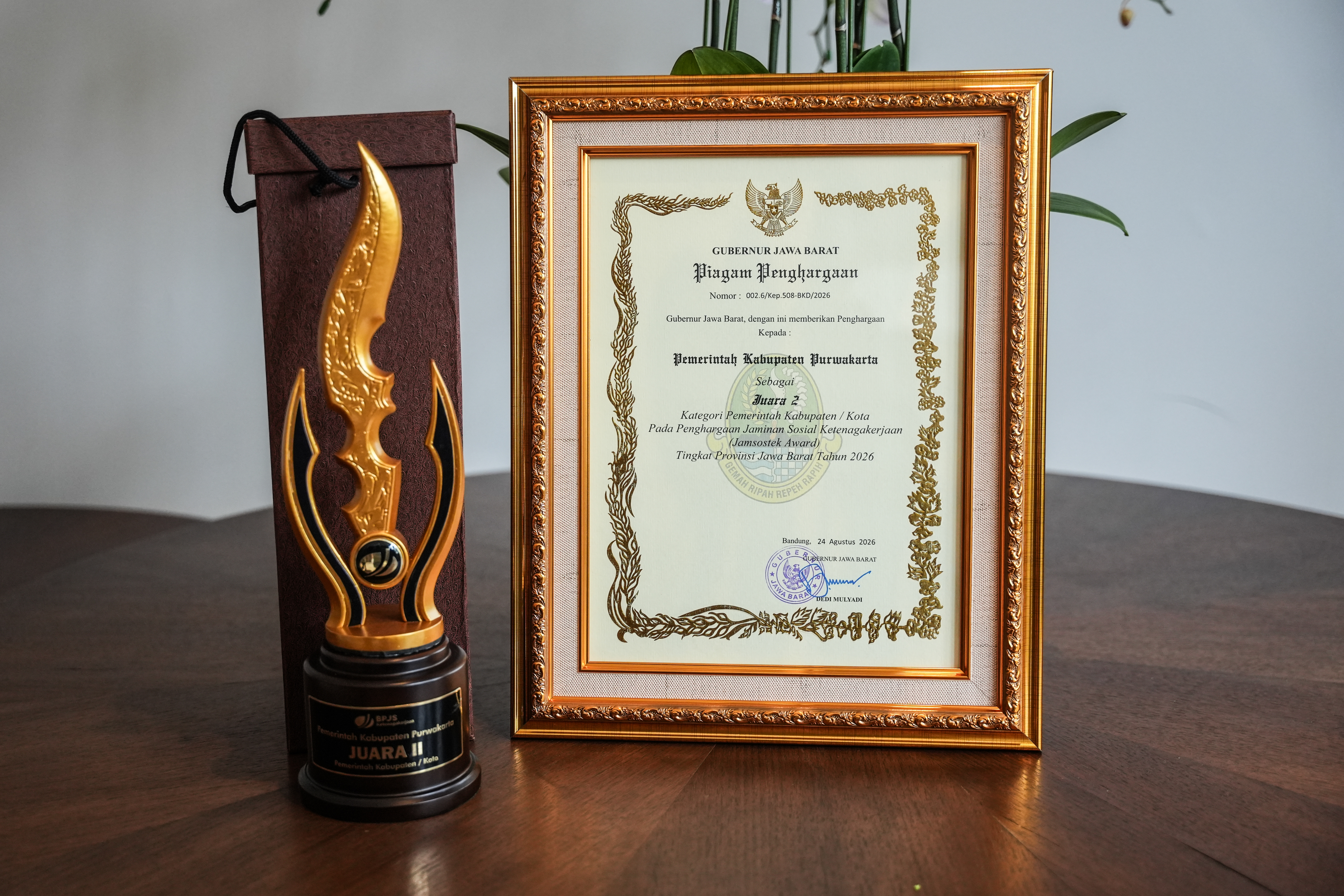 Pemkab Purwakarta Raih Penghargaan Jamsostek Award Tingkat Provinsi Jawa Barat Tahun 2026