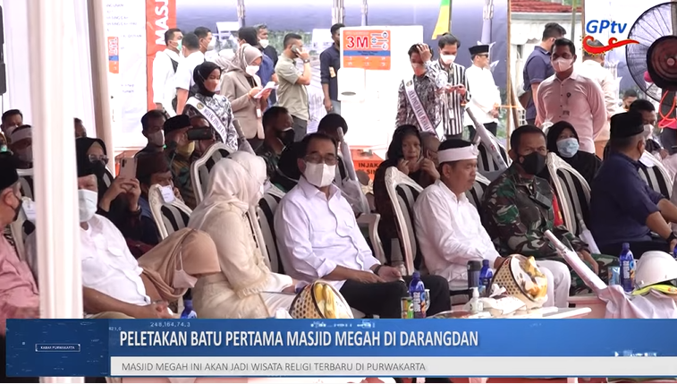 PELETAKAN BATU PERTAMA MASJID MEGAH AKAN MENJADI LOKASI WISATA RELIGI DI PURWAKARTA