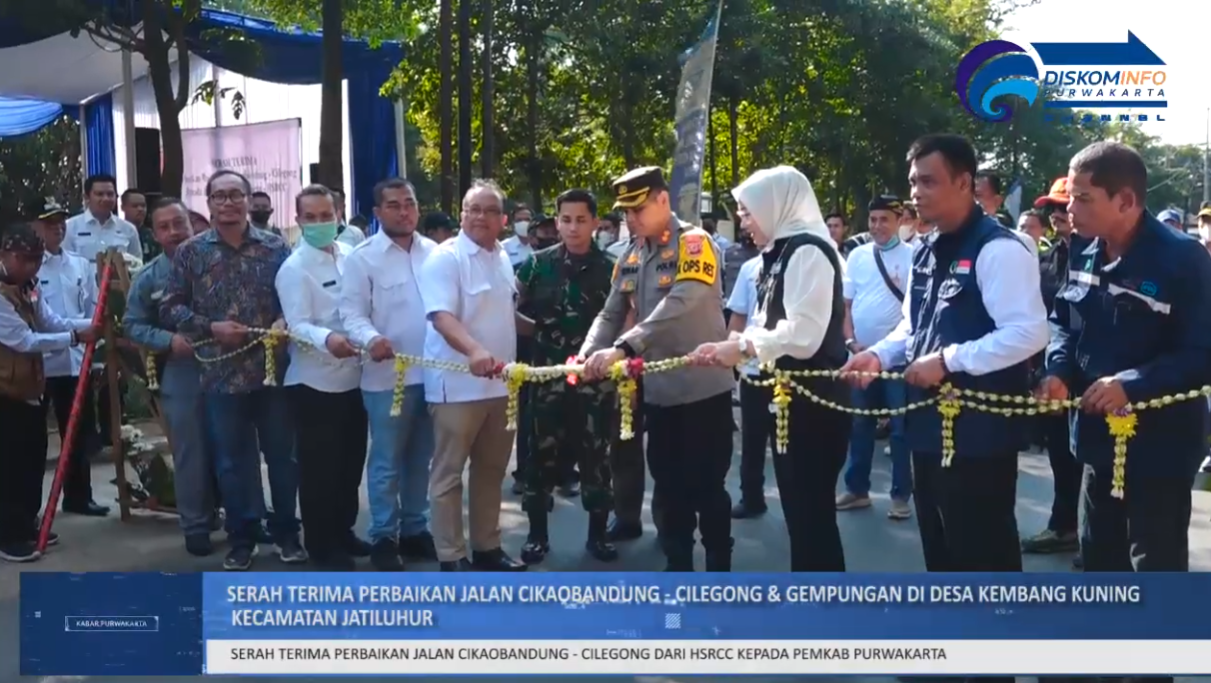 SERAH TERIMA PERBAIKAN JALAN CIKAOBANDUNG - CILEGONG SAAT GEMPUNGAN DI JATILUHUR