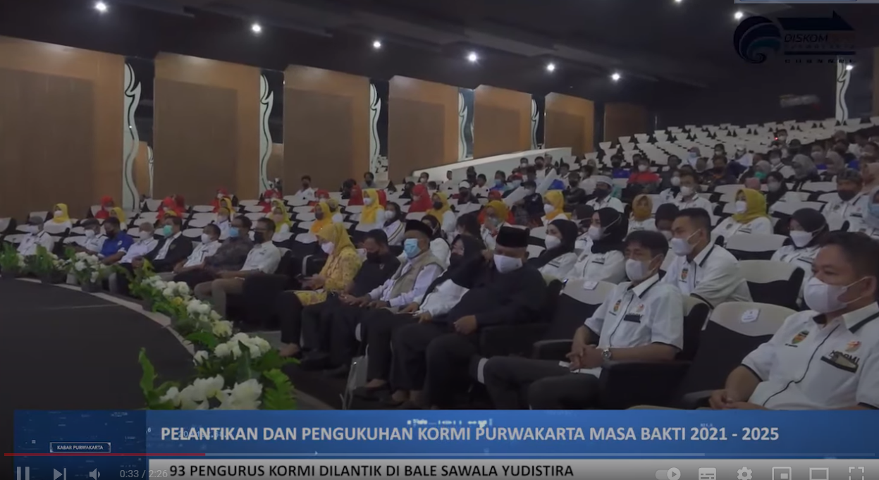 PENGUKUHAN 93 PENGURUS KORMI PURWAKARTA PERIODE 2021 - 2025