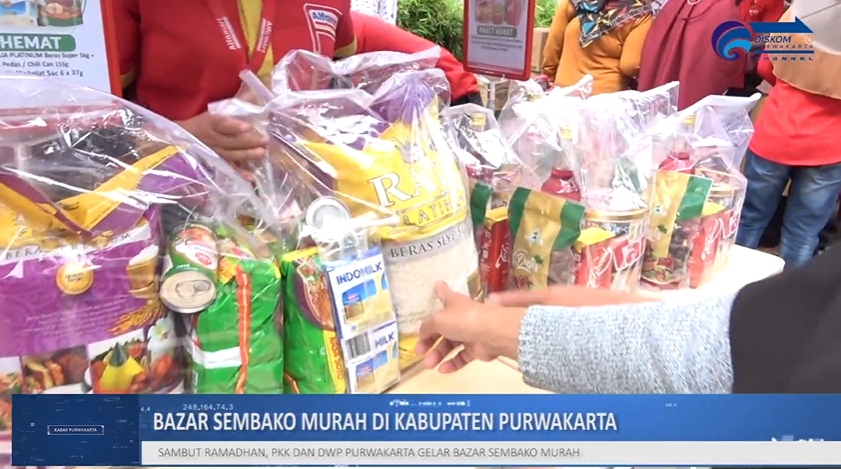SAMBUT RAMADHAN, PKK DAN DWP PURWAKARTA GELAR BAZAR SEMBAKO MURAH