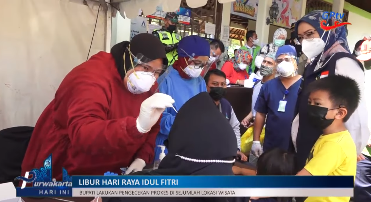 IBUR LEBARAN, AMBU ANNE MONITORING PROKES DI TEMPAT WISATA PURWAKARTA