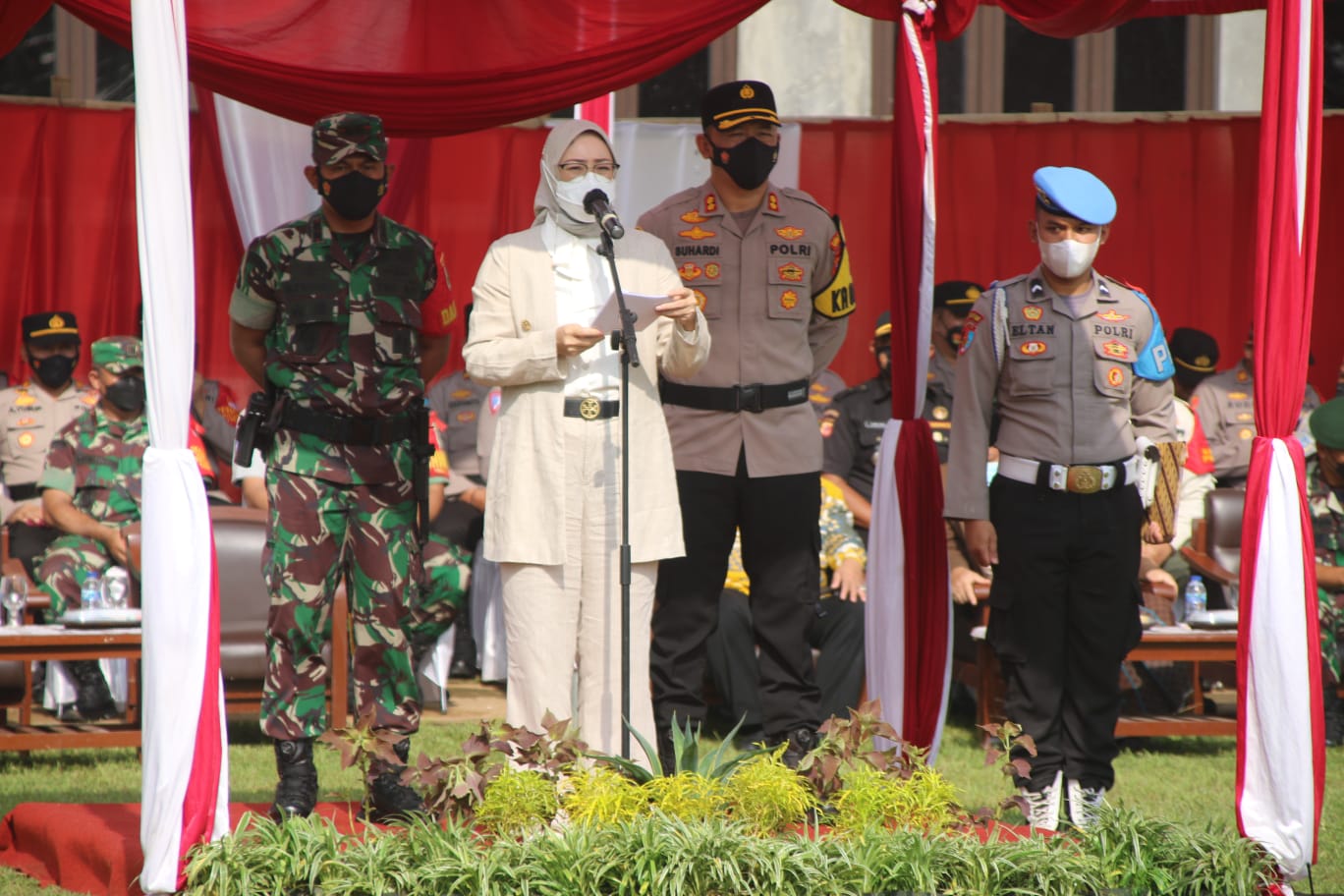 Bupati Purwakarta Pimpin Gelar Apel Pasukan Operasi Lilin Lodaya 2021