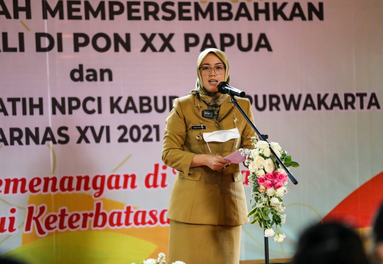 Bupati Purwakarta Sambut Atlet PON Papua Berprestasi Sekaligus Lepas Atlet Paralimpiade