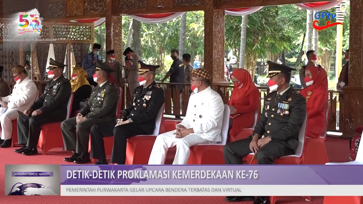 KHIDMATNYA UPACARA PUNCAK PERINGATAN HUT KEMERDEKAAN RI KE-76 TINGKAT KABUPATEN PURWAKARTA