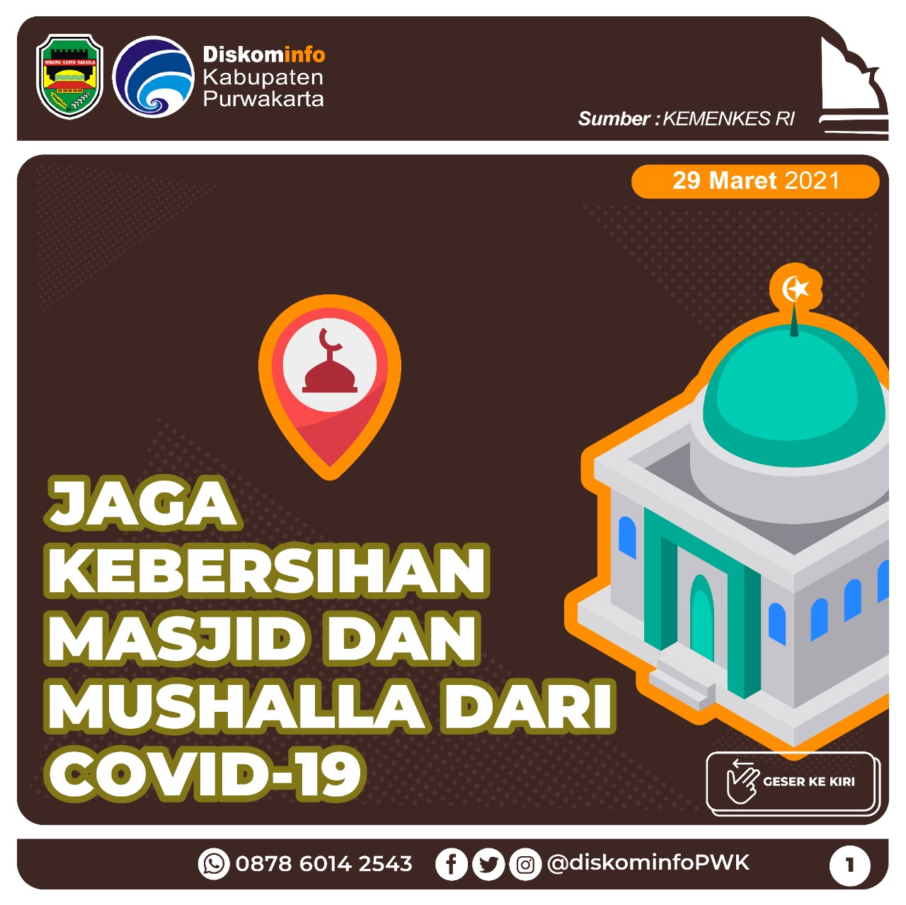 Jaga Kebersihan Masjid dan Mushalla dari Covid-19